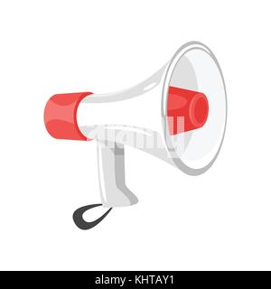 Vector cartoon style illustration of loudspeaker isolated on white background Stock Vector