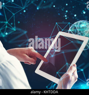 Concept of global internet connection network Stock Photo