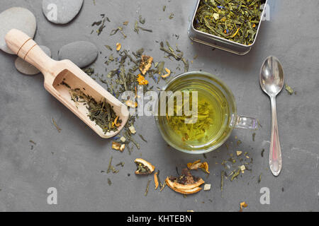 tea on table composition Stock Photo