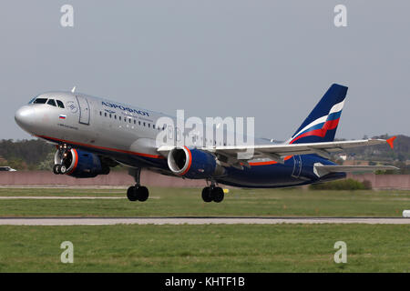 Stuttgart, Germany – Spring, 2017: An Airbus plane at Stuttgart airport Stock Photo