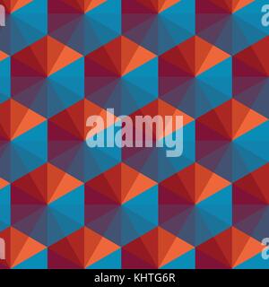 Geometric Triangle Pattern Background - Vector Illustration Stock Vector