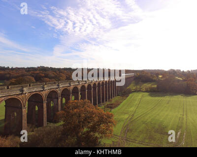 Ouse Valley Viaduct in Sussex England. Built in 1841 and is 1475 feet long and used over 11 million bricks in its construction. Stock Photo