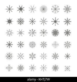Christmas Snowflake set Stock Vector