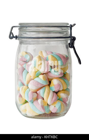 Twisted marshmallow isolated on white background Stock Photo - Alamy