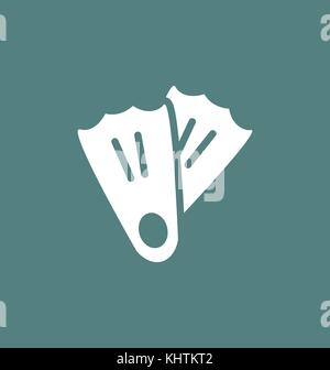 Flippers icon vector sign. Stock Vector
