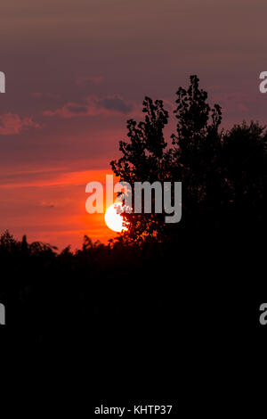 red sunset in Montreal, Canada Stock Photo - Alamy