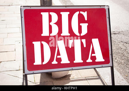 Conceptual hand writing text caption inspiration showing Big Data. Business concept for Storage Network Online Server written on old announcement road Stock Photo