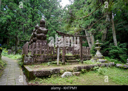 Koya San Wakayama Osaka - October 2017 - Mount Koya San is the center of Shingon Buddhism, an important Buddhist sect which was introduced to Japan in Stock Photo