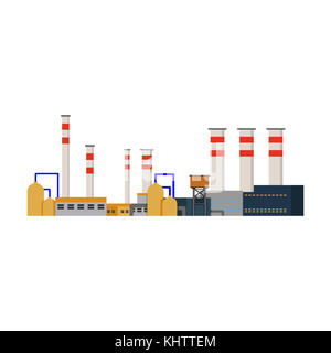 Factory Industrial Buildings Power plants vector Stock Photo - Alamy