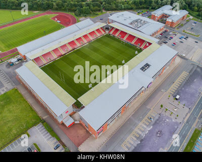 aerial view of Leigh Centurions Rugby League Club ground, Leigh Sports ...