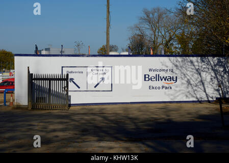 Ekco Park Bellway housing development on the former site of Prittlebrook Industrial Estate home to Eric Kirkham Cole Limited EKCO electronics company Stock Photo