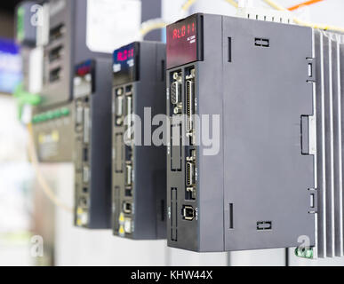 the PLC Controller for industrial machine ; close up Stock Photo