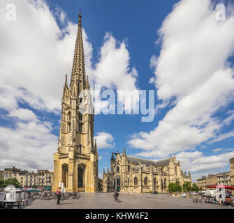 France, Gironde department, Bordeaux, the free standing bell tower of the Gothic Basilica of St. Michael Stock Photo