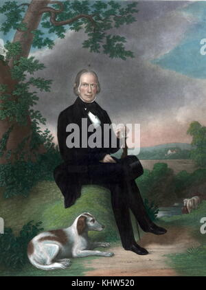 Portrait of Henry Clay (1777-1852) an American lawyer, planter, statesman, orator and President of the United States. Painter by John Wood Dodge (1807-1893) an America painter. Dated 19th Century Stock Photo