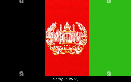 Illustration depicting the National flag of Afghanistan. Dated 20th Century Stock Photo