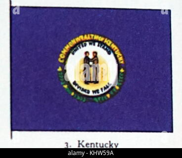 Illustration depicting the state flag of Kentucky. Dated 20th Century Stock Photo