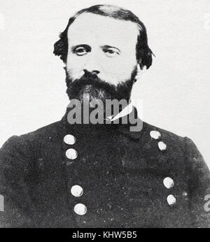 Photographic portrait of Thomas Jordan (1819-1895) a Confederate general and major operative in the network of Confederate spies during the American Civil War. Dated 19th Century