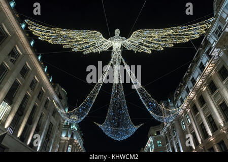 London, UK.  19 November 2017.  Tourists and Londoners enjoy the annual Christmas Lights in Regent Street.    Credit: Stephen Chung / Alamy Live News Stock Photo