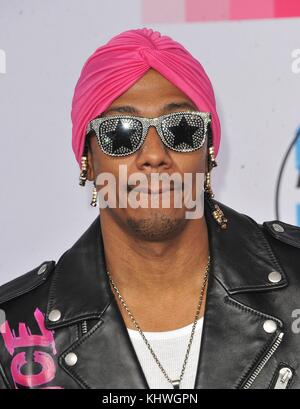 Nick Cannon at arrivals for 2017 American Music Awards (AMAs) - Arrivals, Microsoft Theater, Los Angeles, CA November 19, 2017. Photo By: Elizabeth Goodenough/Everett Collection Stock Photo