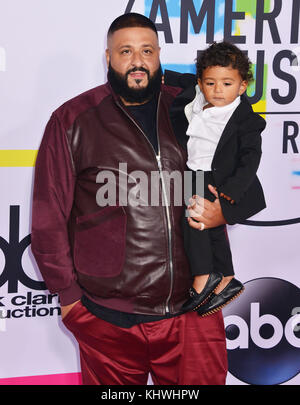 Los Angeles, USA. 19th Nov, 2017. DJ Khaled and son arrives at the 2017 American Music Awards at Microsoft Theater on November 19, 2017 in Los Angeles, California Credit: Tsuni / USA/Alamy Live News Stock Photo