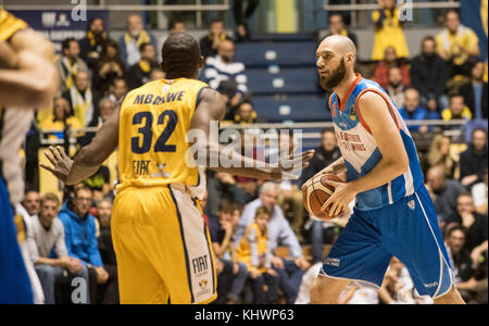 Turin, Italy. 19th Nov, 2017. Andrea Crosariol (Pallacanestro Cantù) during the Basketball Match: Serie A: Fiat Torino Auxilium vs Pallacanestro Cantù. Cantù won 89-94 at Pala Ruffini in Turin, 19th november 2017, Italy. Credit: Alberto Gandolfo/Alamy Live News Stock Photo