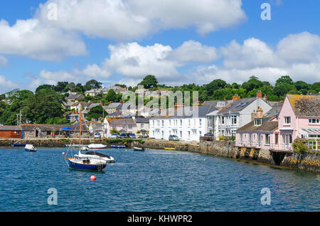 the village of flushing alongside the penryn river near falmouth in cornwall, england, uk. Stock Photo