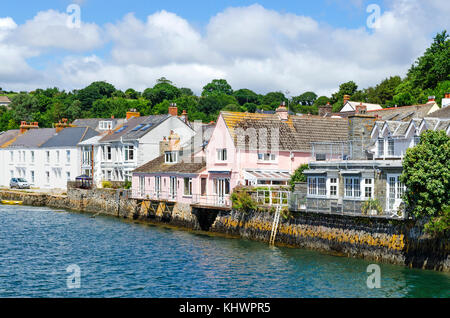 the village of flushing alongside the penryn river near falmouth in cornwall, england, uk. Stock Photo