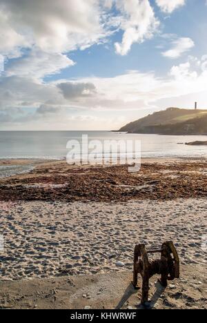 Gribbin Head (Cornish: an Gribyn)[1] is a promontory on the south coast of Cornwall, England, UK, owned and managed by the National Trust. Stock Photo