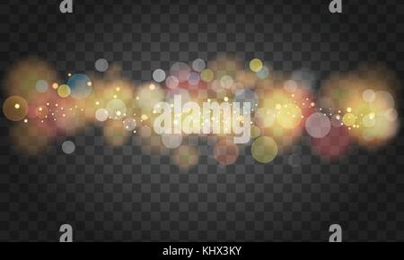 Soft glowing colored bokeh and lights. Stock Vector