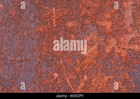 Close-up of rusty damaged metal sheet Stock Photo