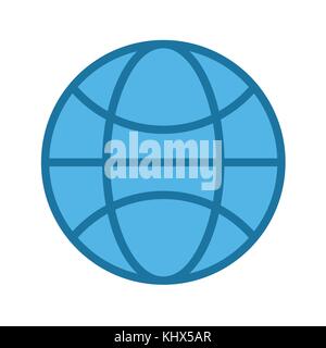Globe Flat Vector Icon. Flat icon isolated on the white background. Editable EPS file. Vector illustration. Stock Vector
