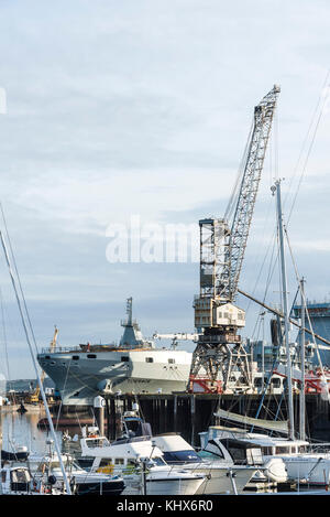 RFA Tiderace (A137) moored in Falmouth Docks for military modification Cornwall UK. Stock Photo