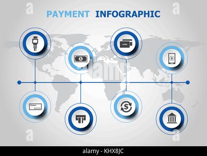 Infographic design with payment icons, stock vector Stock Vector
