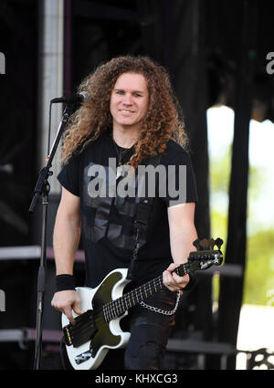 PEMBROKE PINES, FLORIDA - NOVEMBER 04: Dokken of the band Dokken at the Rockfest 80's concert day 1 on November 4, 2017 at CB Smith Park in Penbroke Pines, Florida.  People:  Dokken Stock Photo