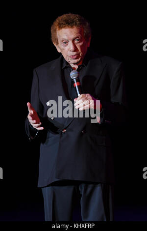 FORT LAUDERDALE, FL - FEBRUARY 09: Jackie Mason performs at The Parker Playhouse on February 9, 2017 in Fort Lauderdale Florida   People:  Jackie Mason Stock Photo