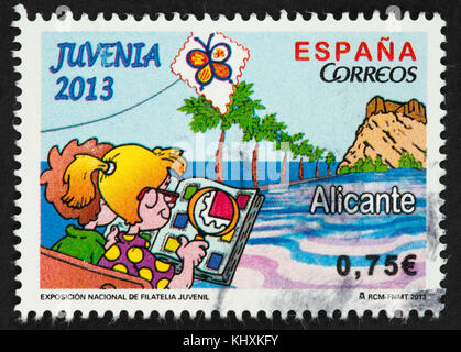 Spanish postage stamp Stock Photo