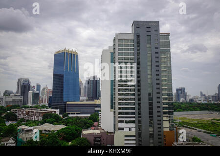 Bangkok, Thailand - Jun 18, 2017. Business district of Bangkok, Thailand. Bangkok is the economic centre of Thailand and the heart of the country inve Stock Photo