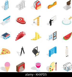 Venture icons set, isometric style Stock Vector