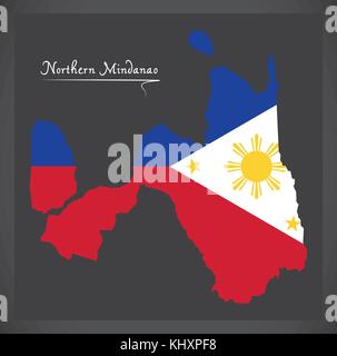 Northern Mindanao Philippines administrative area or region. Vector ...