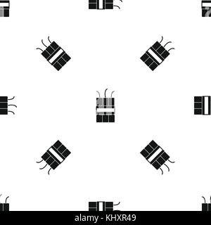 Dynamite explosives pattern seamless black Stock Vector
