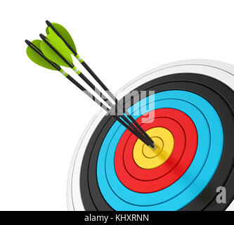 Archery Target Isolated Stock Photo