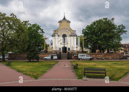 Church of the Exaltation of the Holy Cross in Gora Kalwaria, Poland Stock Photo