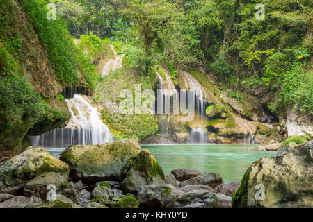 Waterfall at Cahabon River | Semuc Champey | Guatemala Stock Photo