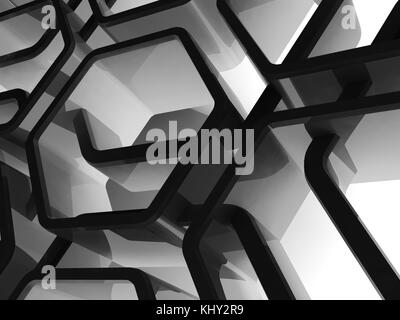 Abstract honeycomb background, 3d render illustration Stock Photo