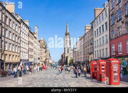 royal Mile edinburgh scotland edinburgh The High Street  Edinburgh old town the royal Mile edinburgh royal mile Scotland UK GB EU Europe Stock Photo