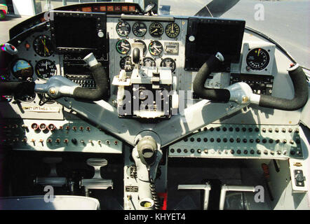Aircraft airplane control panel Stock Photo