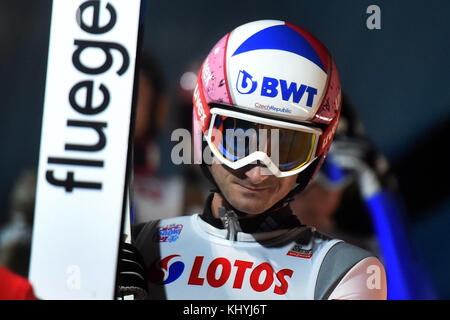 Wisla, Poland. 17th Nov, 2017. Czech ski jumper JAKUB JANDA is seen