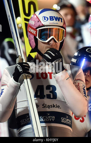 Wisla, Poland. 17th Nov, 2017. Czech ski jumper JAKUB JANDA is seen