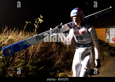 Wisla, Poland. 17th Nov, 2017. Czech ski jumper JAKUB JANDA is seen