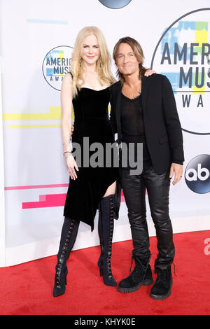 Nicole Kidman and Keith Urban attend the 2017 American Music Awards, AMAs, at Microsoft Theatre in Los Angeles, USA, on 19 November 2017. Photo: Hubert Boesl - NO WIRE SERVICE - Photo: Hubert Boesl/dpa Stock Photo